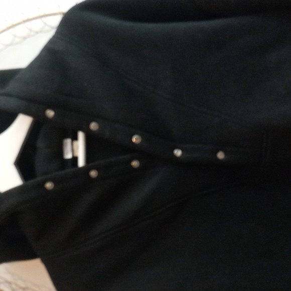 Luna Men's Black Snap Front Sweater With Hood Size Medium - Picture 2 of 6